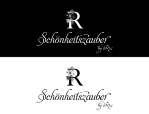 Schoenheitszauber Corporate Design Logo Blumen schwarz weiß