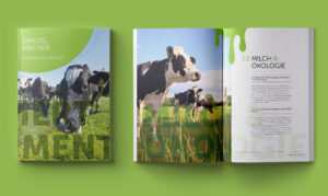Dialog Milch Kuh Editorial Design Broschüre innen