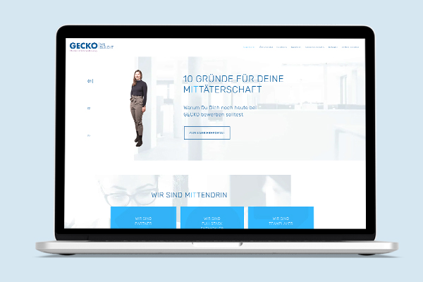 GECKO Softwareentwicklung Webdesign Relaunch Vorschau